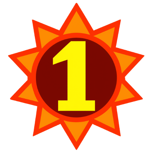 The Enemy No. 1 icon: a yellow 1 in a burning starburst