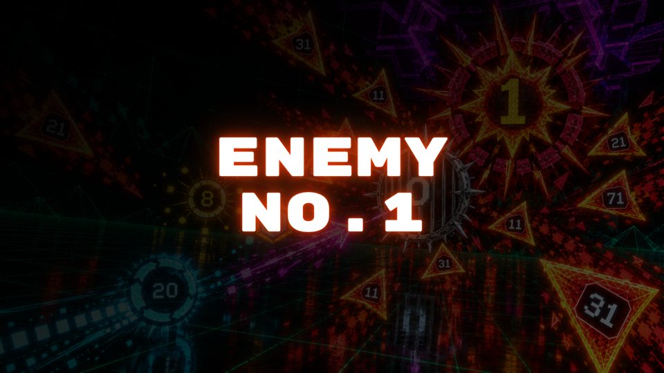 The Enemy No. 1 title centred on darkened key art